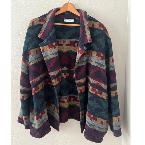 Women's Willow Ridge Wool Blend Coat Jacket Southwest Boho Vintage 90s Plus Size - Picture 1 of 5